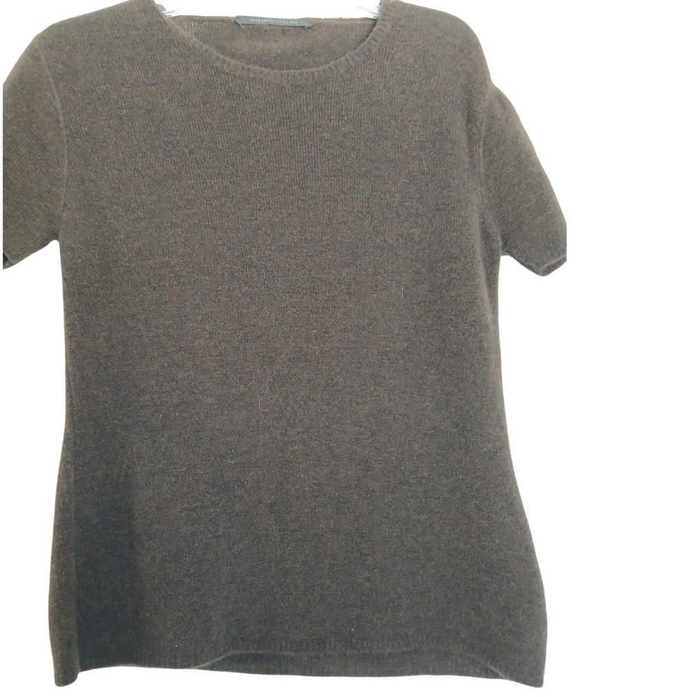 Roberto Collina Baby Camel blend Short Sleeve  Sweater wool Top Made in Italy M‎